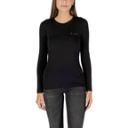 Schwarzes Baumwoll-T-Shirt