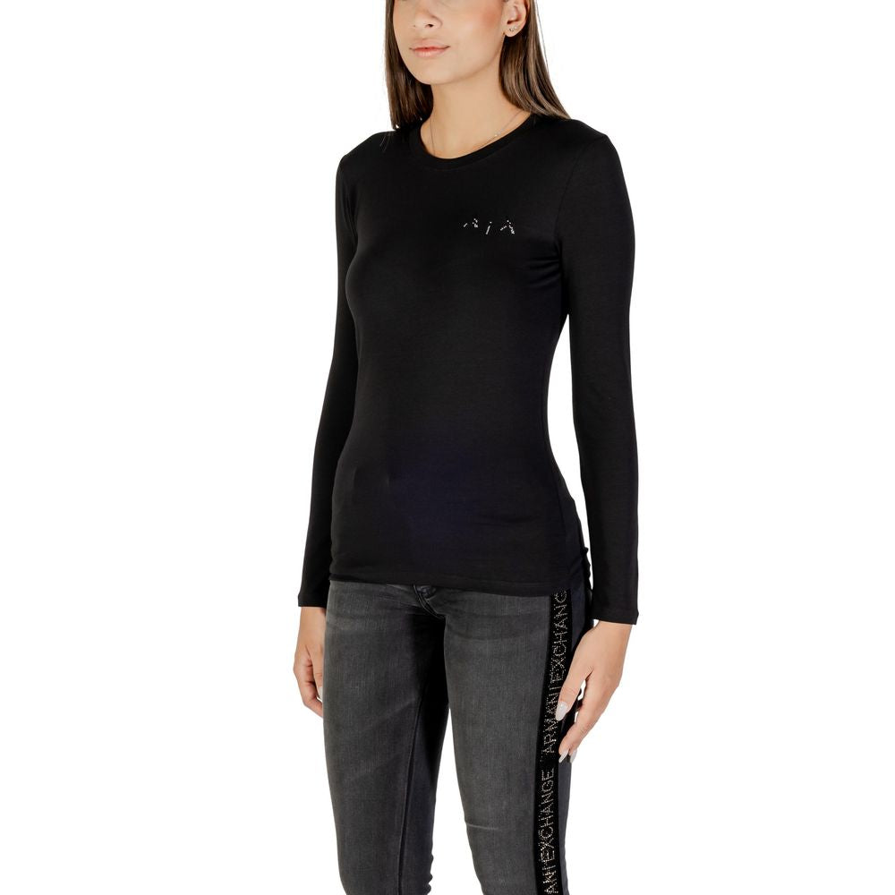 Schwarzes Baumwoll-T-Shirt