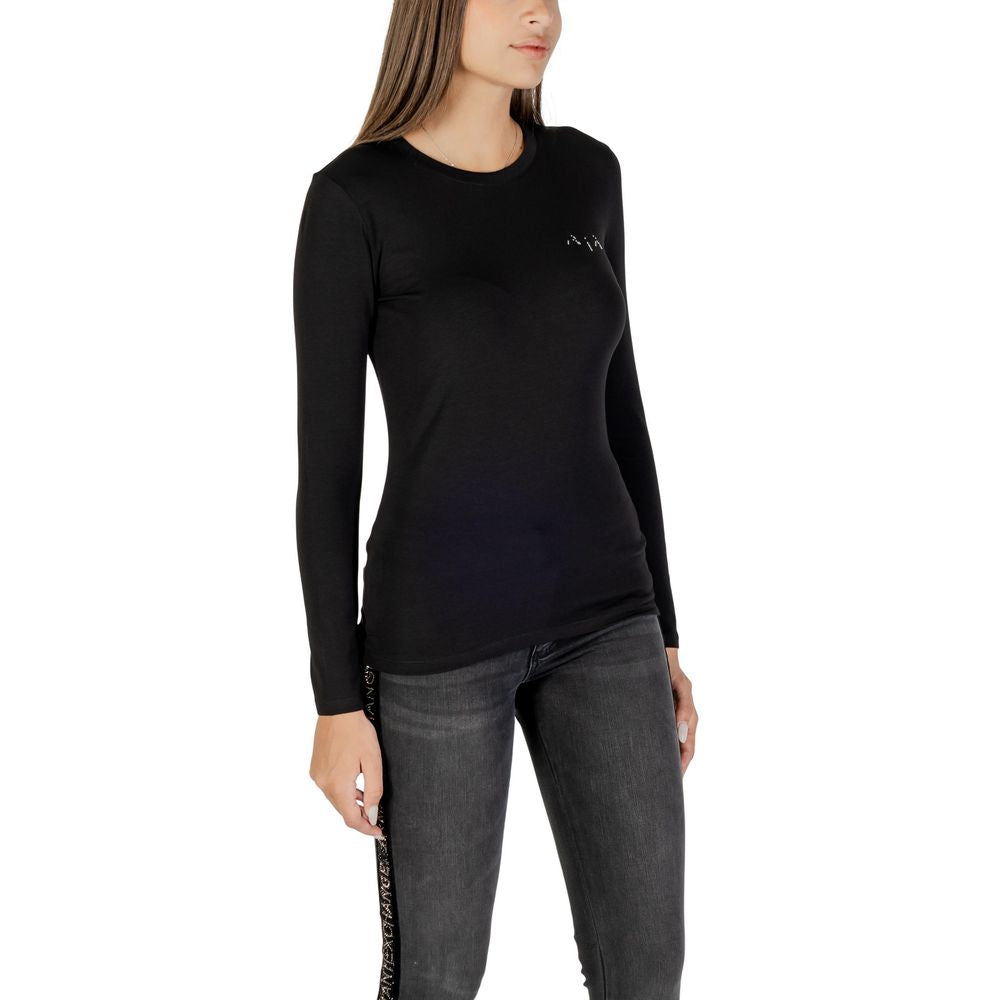 Schwarzes Baumwoll-T-Shirt