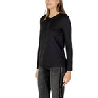 Schwarzes Langarm-T-Shirt aus Baumwolle