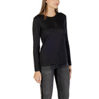 Schwarzes Langarm-T-Shirt aus Baumwolle