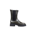 Graue Ankle Boots aus Leder