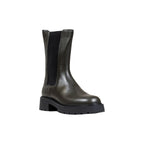 Graue Ankle Boots aus Leder