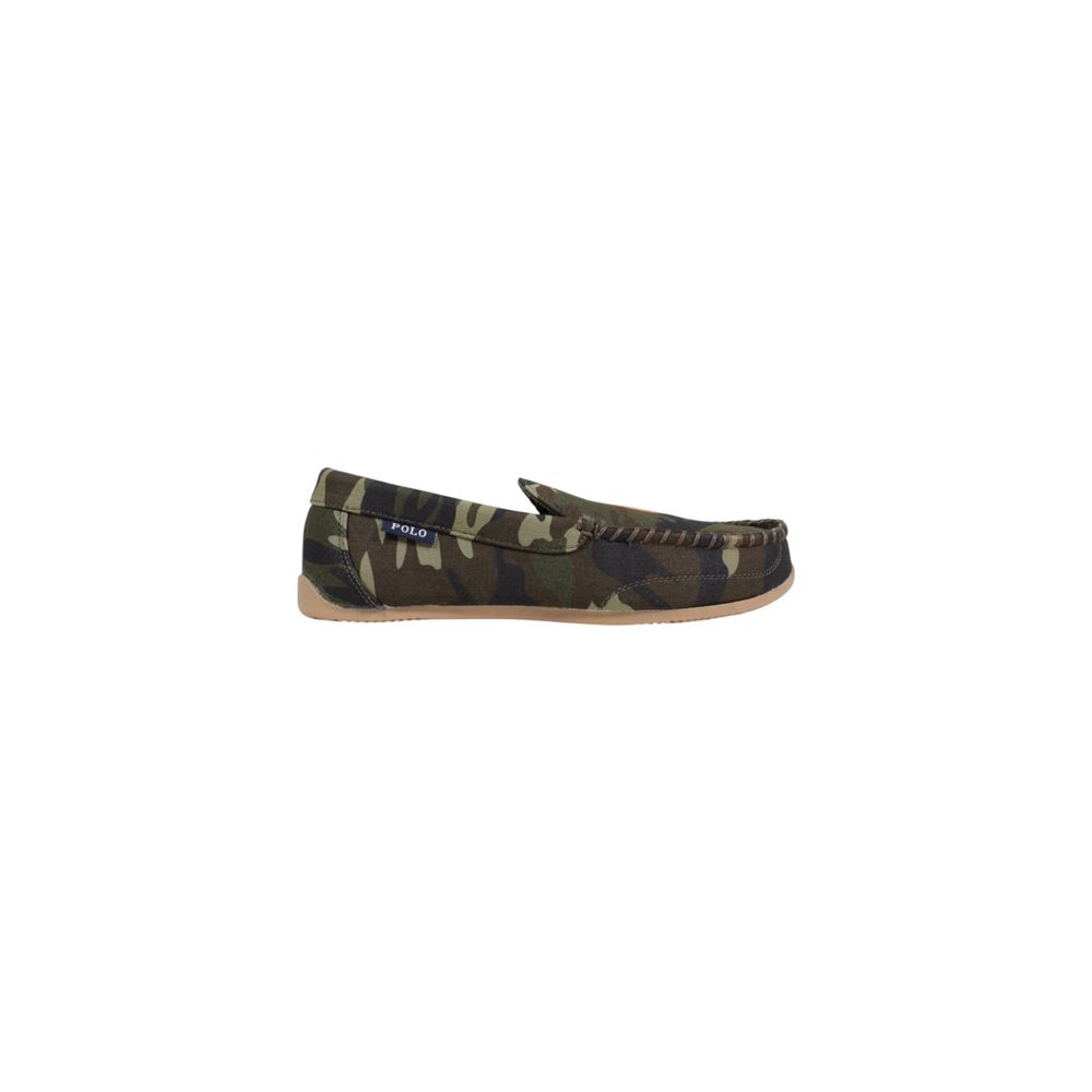 Grüne Textil-Slipper