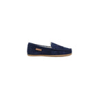 Blaue Wildleder-Slipper