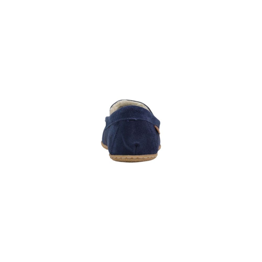 Blaue Wildleder-Slipper