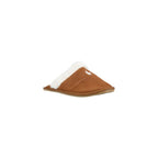 Braune Textil-Slipper