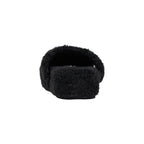 Schwarze Textil-Slipper