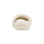 Cremefarbene Textil-Slipper