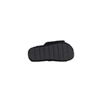 Schwarze Textil-Slipper