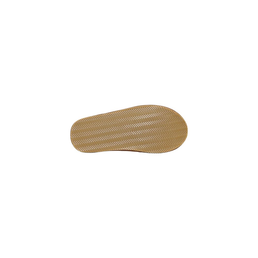 Braune Textil-Slipper