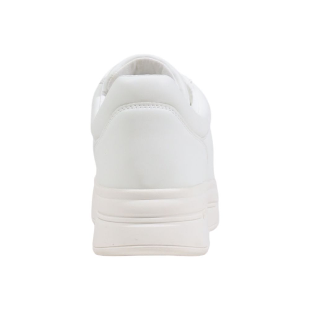 Weiße Plateau-Sneaker aus Polyethylen