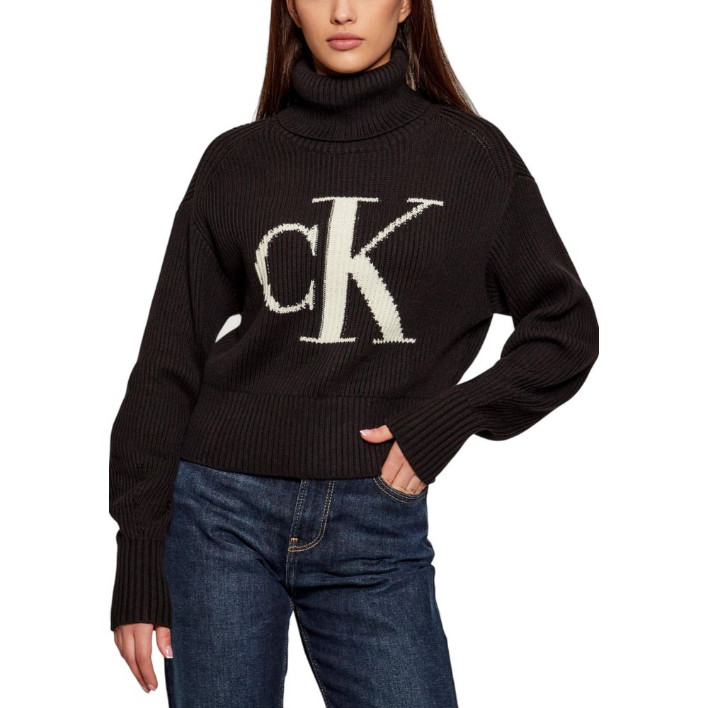 Schwarzer Baumwoll-Sweatshirt
