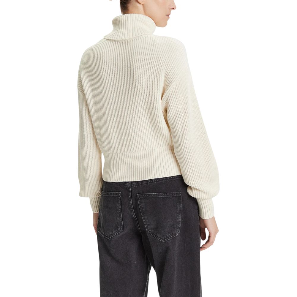 Beige Baumwoll-Sweatshirt
