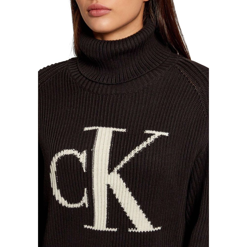 Schwarzer Baumwoll-Sweatshirt
