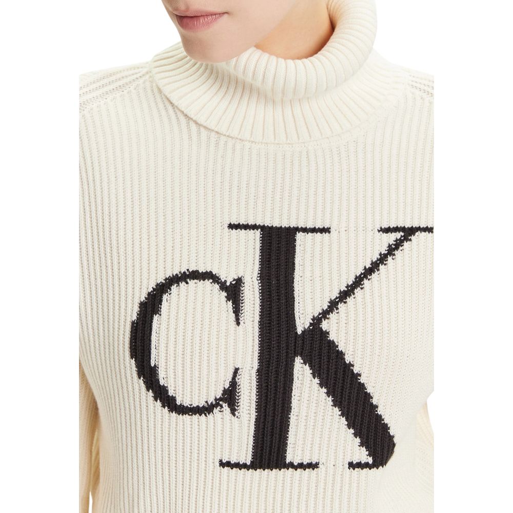 Beige Baumwoll-Sweatshirt