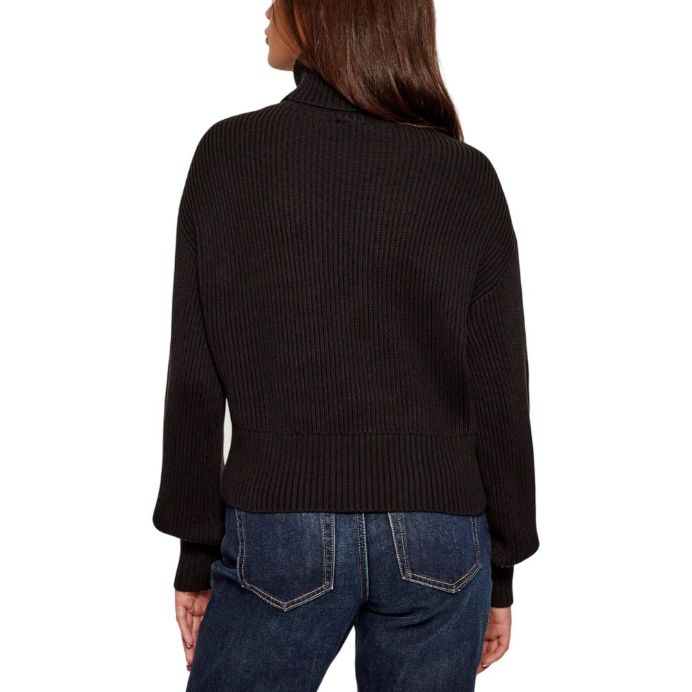 Schwarzer Baumwoll-Sweatshirt