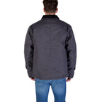 Graue Jeansjacke aus recycelter Baumwolle