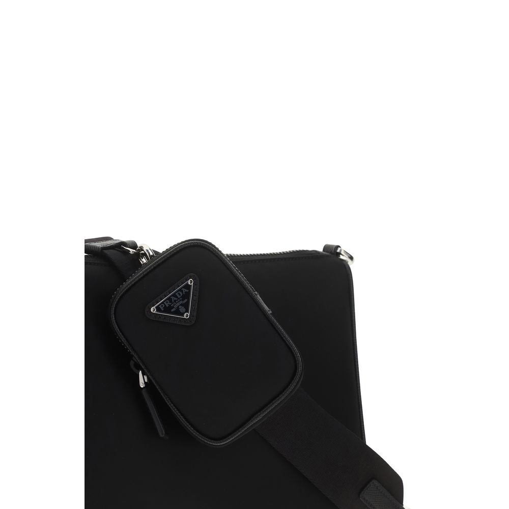 Schwarze Bos Taurus Kalbsleder Schultertasche