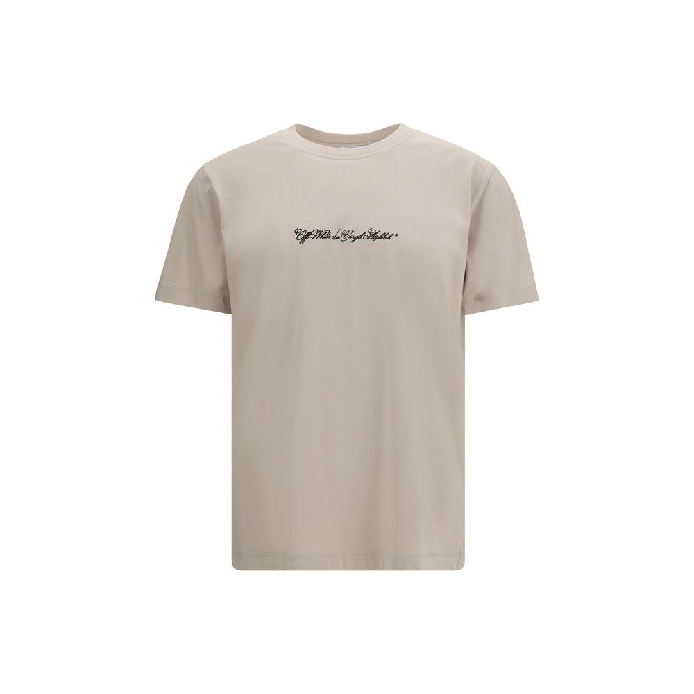 Beiges Baumwoll-T-Shirt