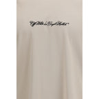Beiges Baumwoll-T-Shirt
