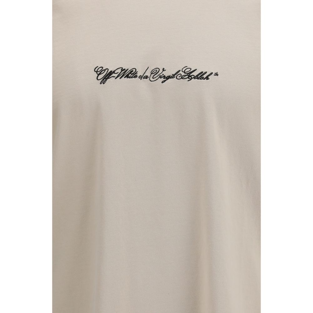 Beiges Baumwoll-T-Shirt