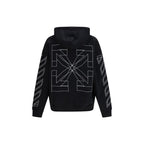 Schwarzer Baumwoll-Sweatshirt