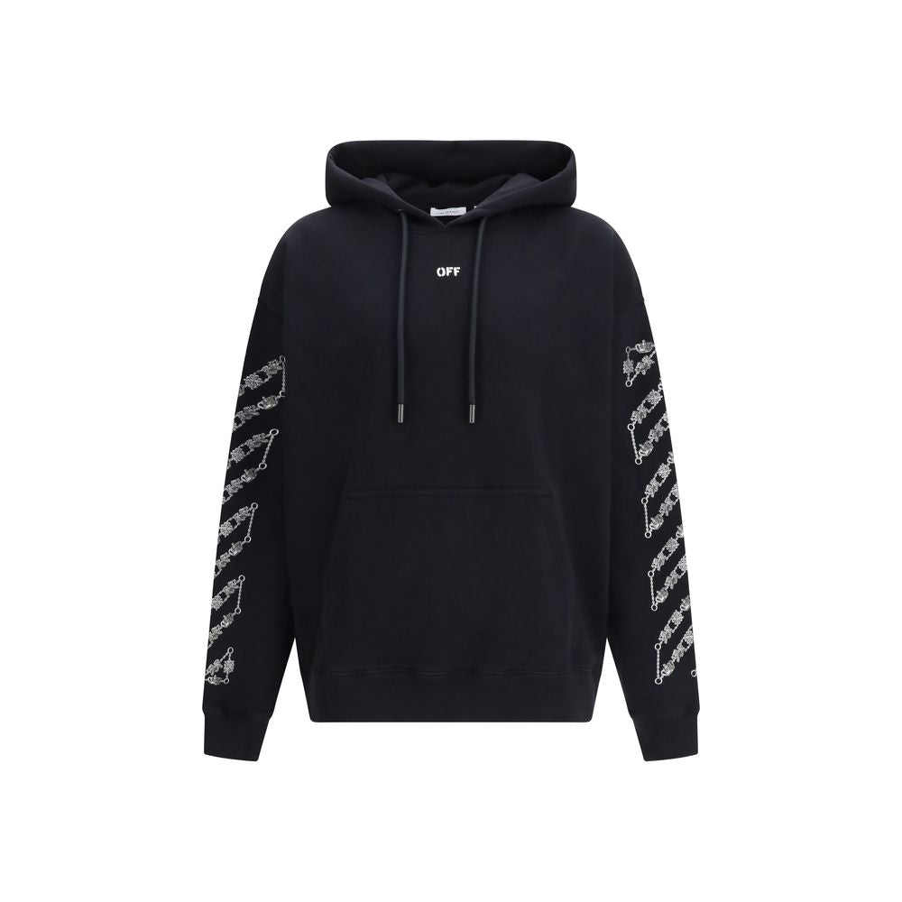 Schwarzer Baumwoll-Sweatshirt