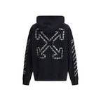 Schwarzer Baumwoll-Sweatshirt