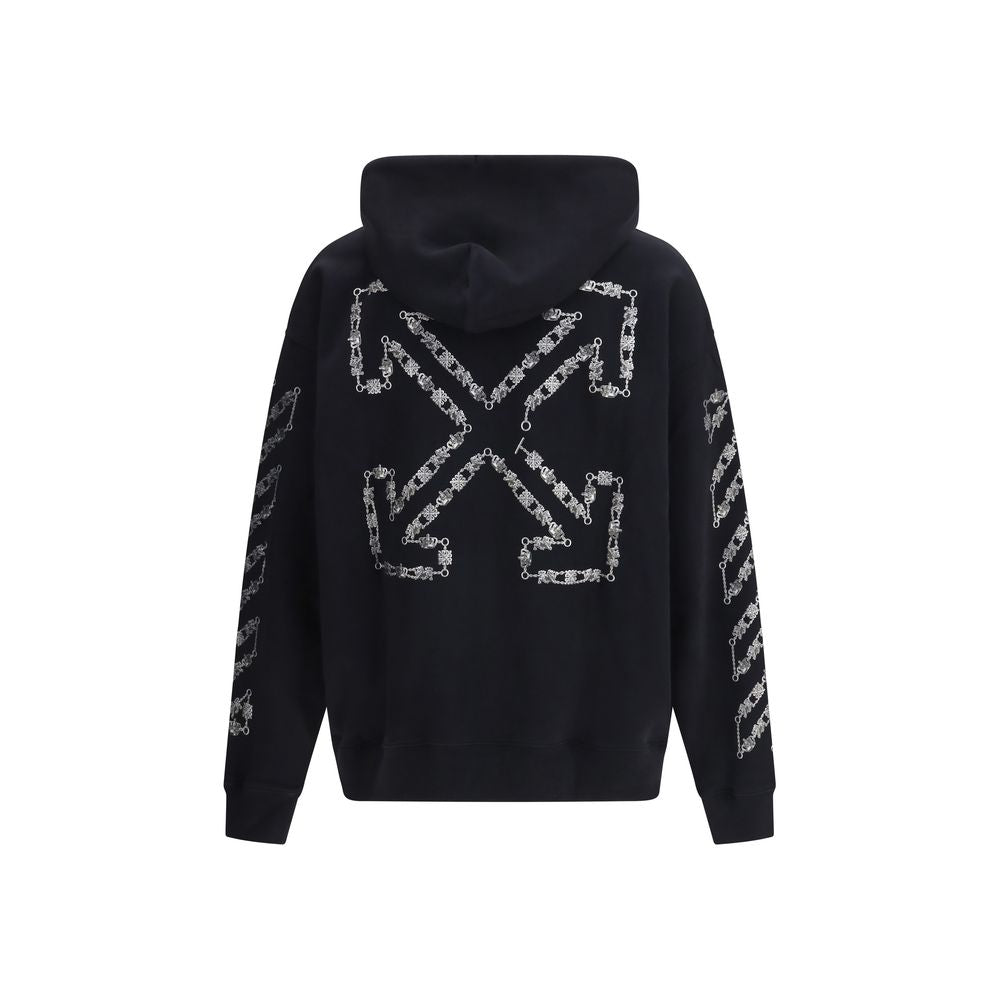 Schwarzer Baumwoll-Sweatshirt