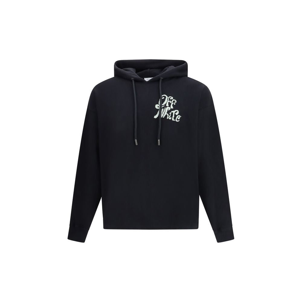 Schwarzer Baumwoll-Sweatshirt