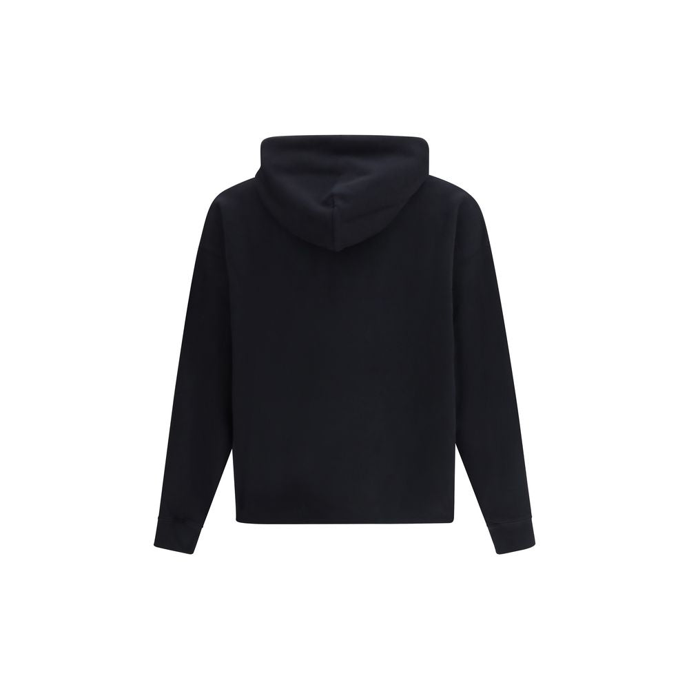 Schwarzer Baumwoll-Sweatshirt