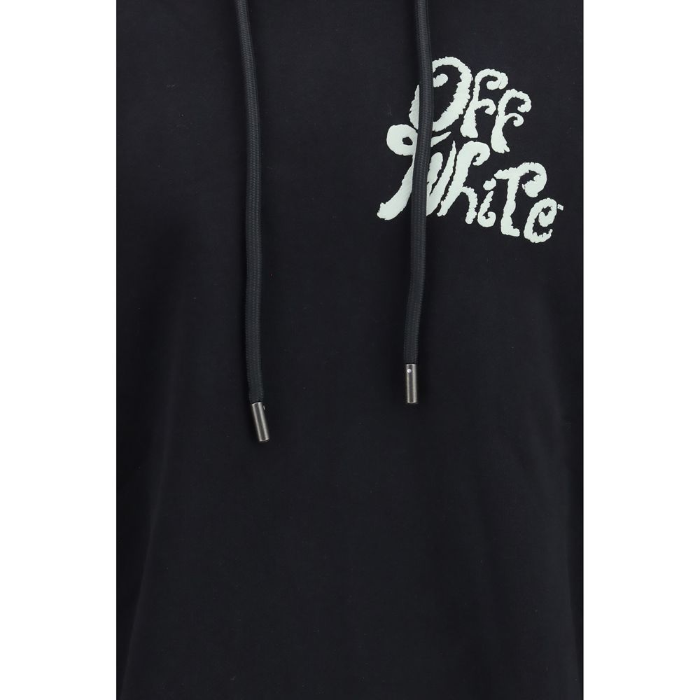 Schwarzer Baumwoll-Sweatshirt