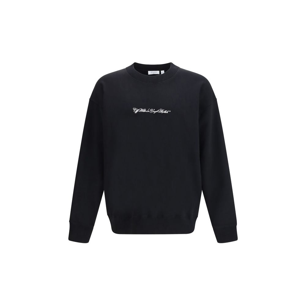 Schwarzer Baumwoll-Sweatshirt