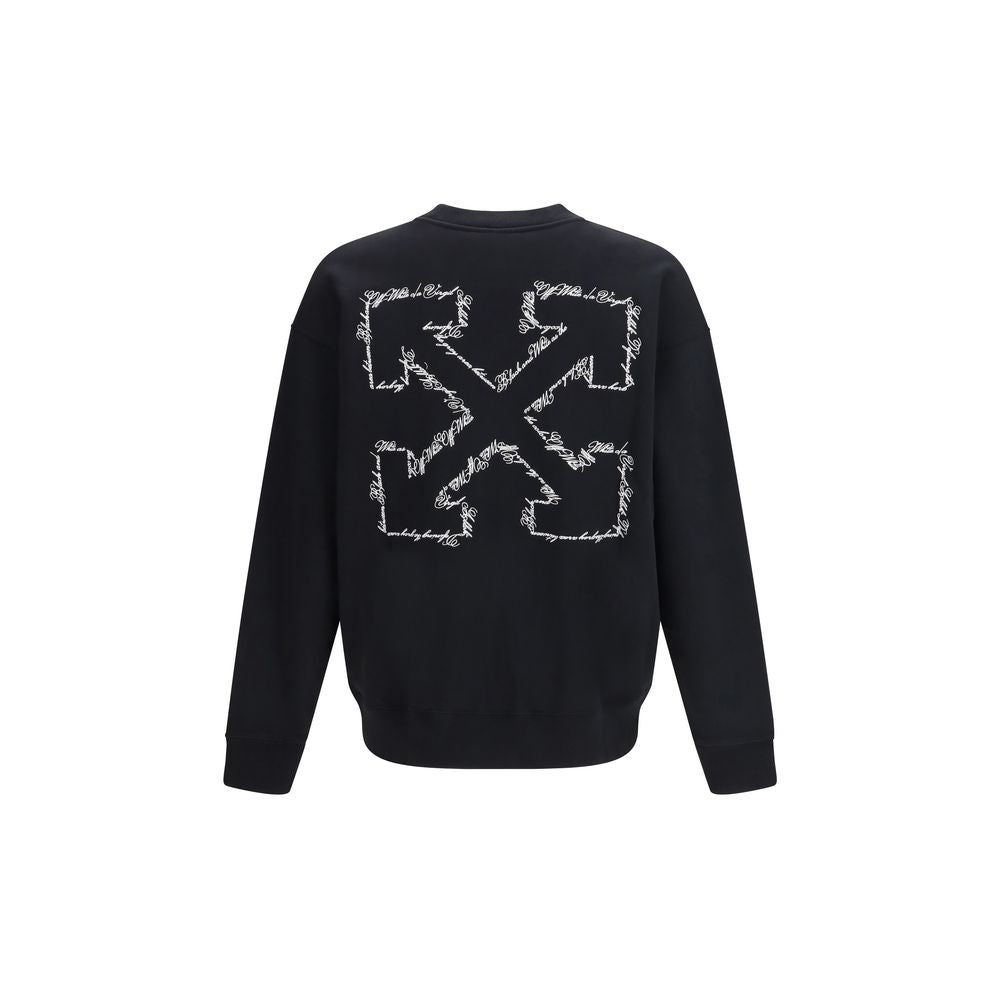 Schwarzer Baumwoll-Sweatshirt