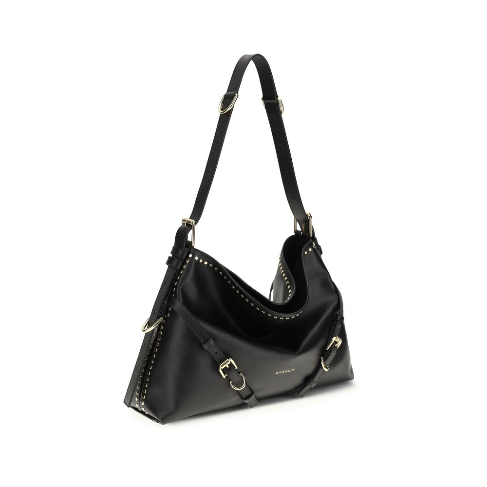 Schwarze Bos Taurus Kalbsleder Schultertasche