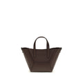 Schultertasche Bos Taurus aus bordeauxrotem Kalbsleder
