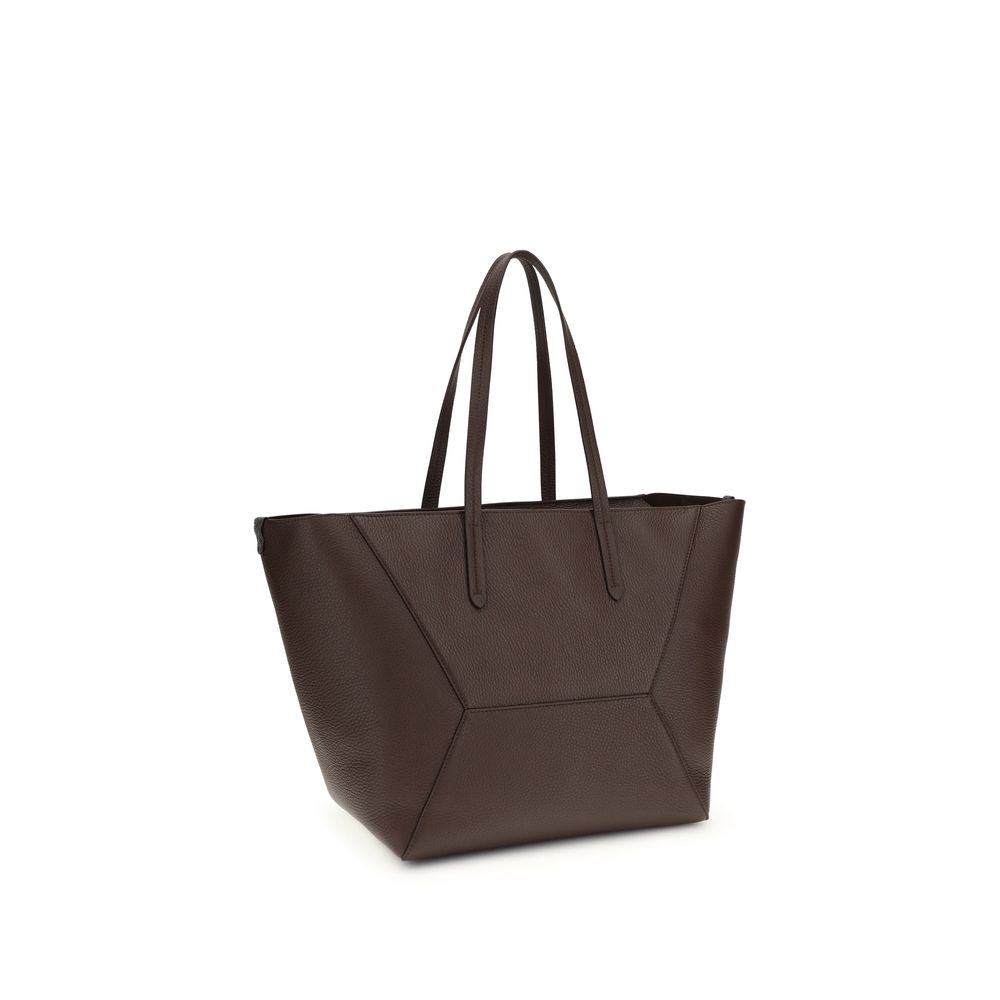 Braune Kalbsleder Bos Taurus Schultertasche