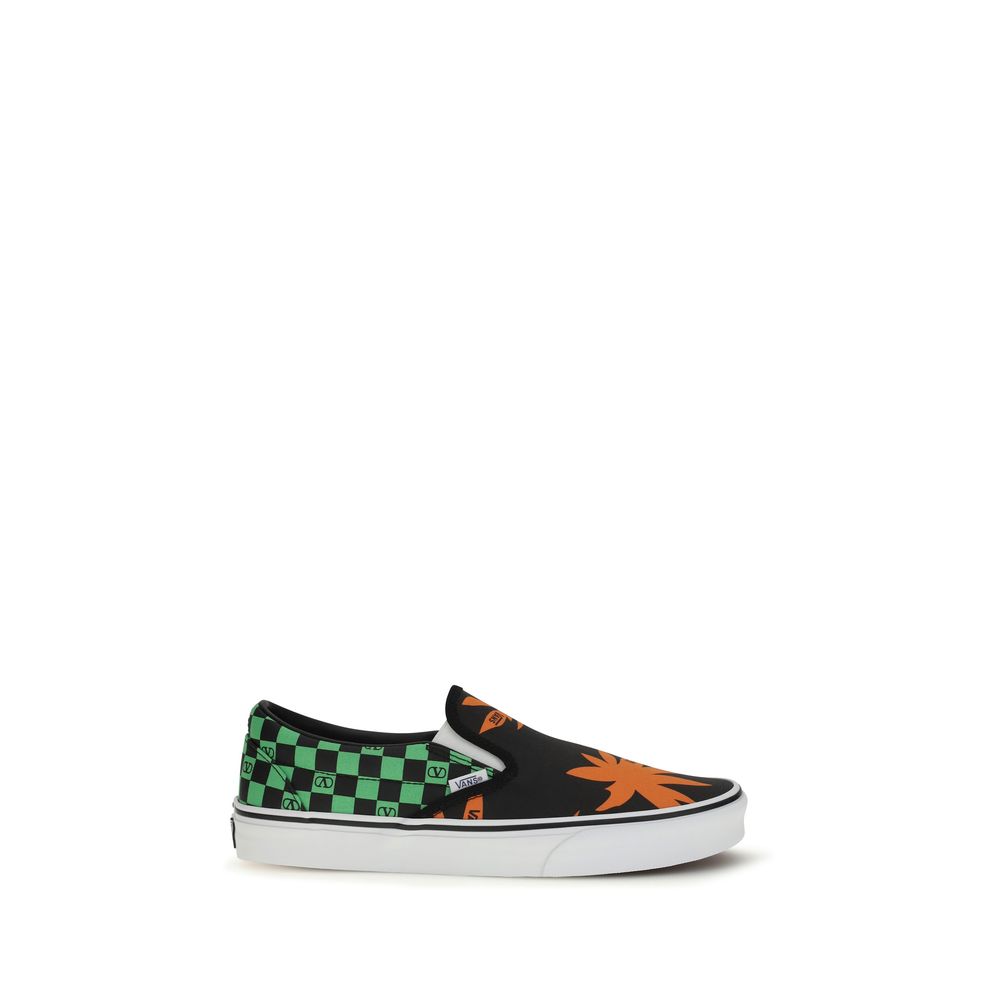 Mehrfarbige Low-Top-Sneaker aus Baumwolle