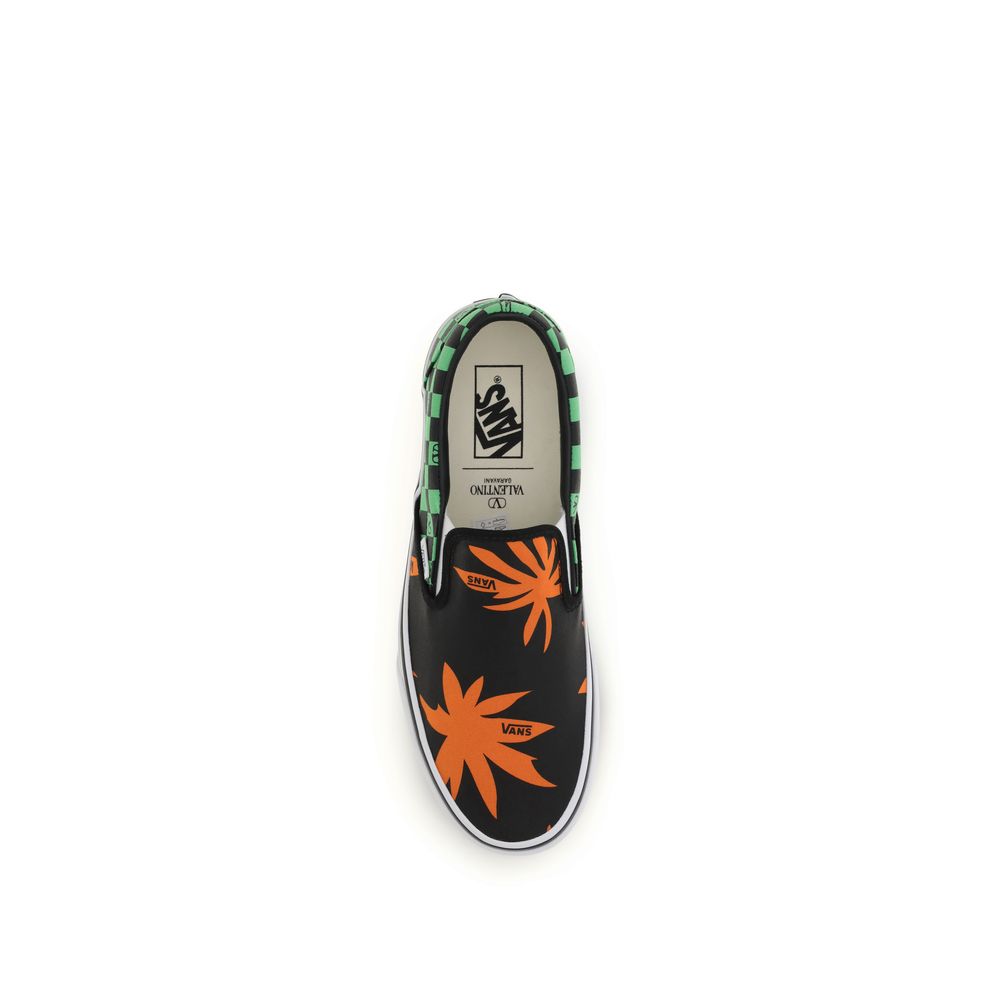 Mehrfarbige Low-Top-Sneaker aus Baumwolle
