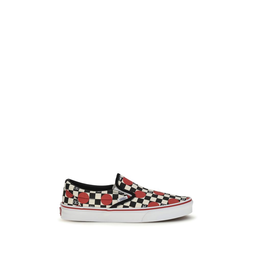 Mehrfarbige Low-Top-Sneaker aus Baumwolle
