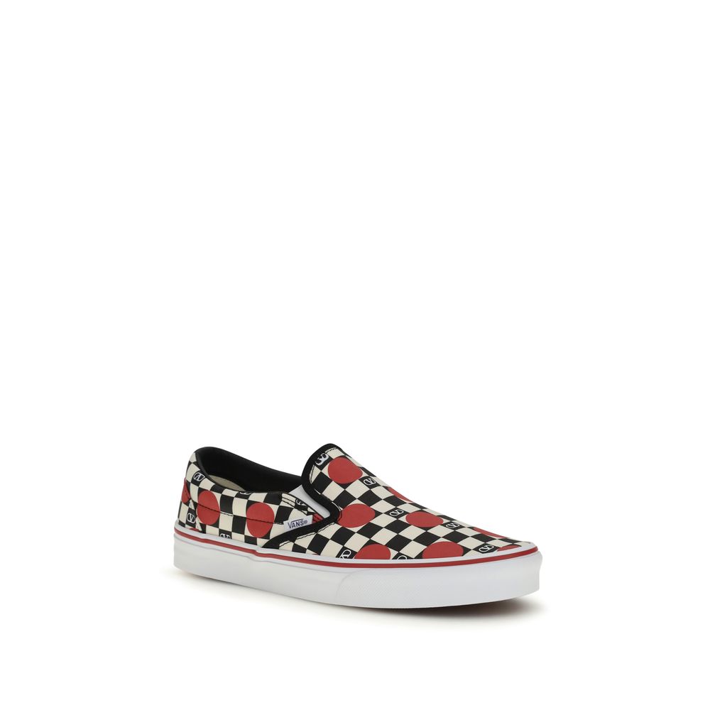 Mehrfarbige Low-Top-Sneaker aus Baumwolle