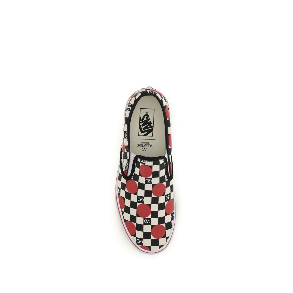 Mehrfarbige Low-Top-Sneaker aus Baumwolle
