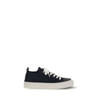 Blaue Low-Top-Sneaker aus Baumwolle