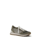 Zweifarbige Polyester-Sneaker im Athletic-Stil