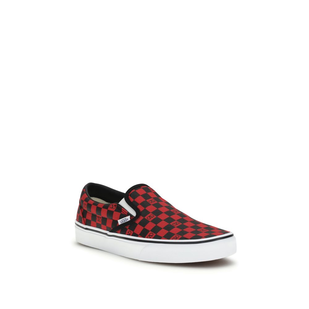 Mehrfarbige Low-Top-Sneaker aus Baumwolle
