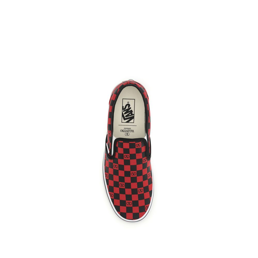 Mehrfarbige Low-Top-Sneaker aus Baumwolle