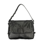 Schwarzer Rucksack aus Polyurethan für Damen
