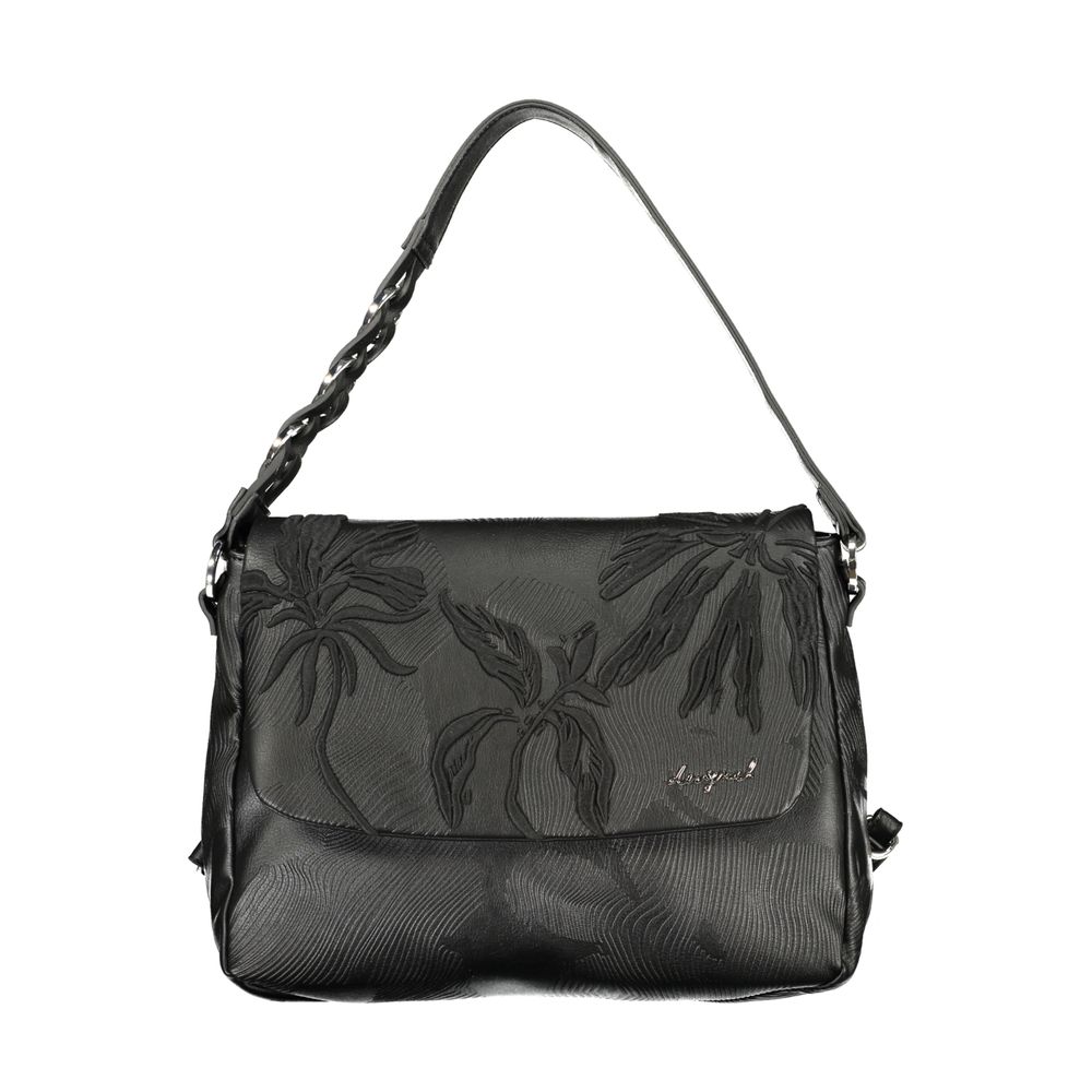 Schwarzer Rucksack aus Polyurethan für Damen