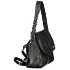 Schwarzer Rucksack aus Polyurethan für Damen